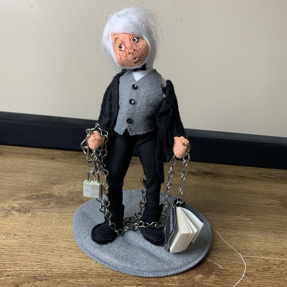 Annalee Jacob Marley 1991 Charles Dickens Christmas Carol Ghost Chains Old Man